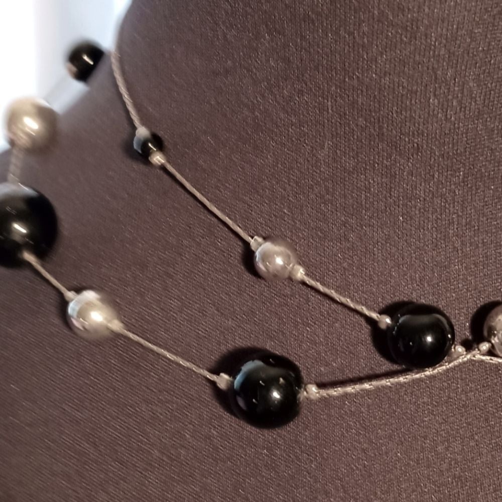 Purple Tiger's Eye Beaded Necklace‎ Boho Chakra Costume Jewelry SKUW016